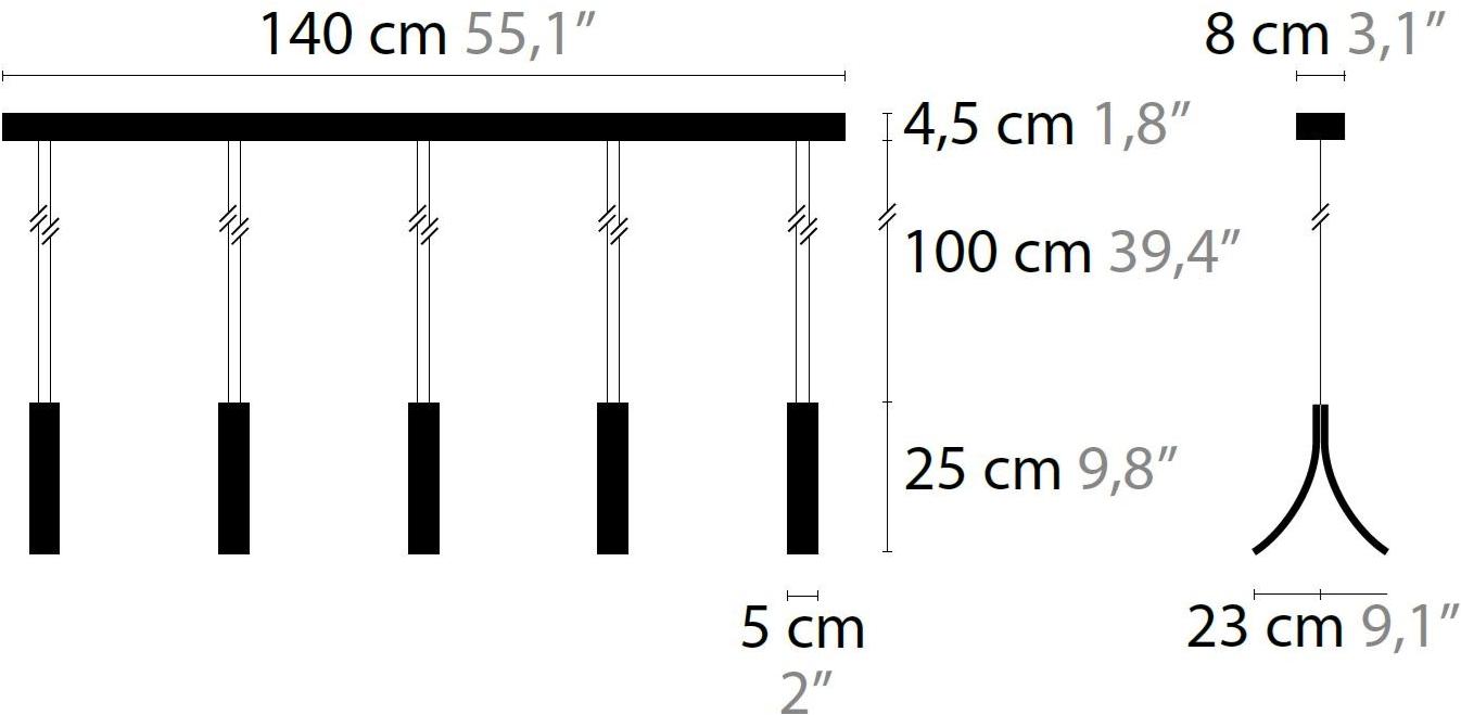 ILFARI Металлический светодиодный подвесной светильник Stream 13730 - Вид №2