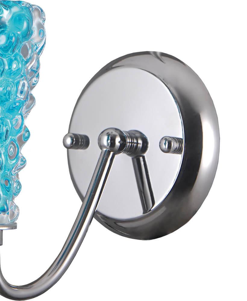 Бра металлическое с абажуром белое "Ланс" 1017/1W-CR-WT LUMIEN HALL ЛАНС 00-3929725 Белый;синий  - Вид №2