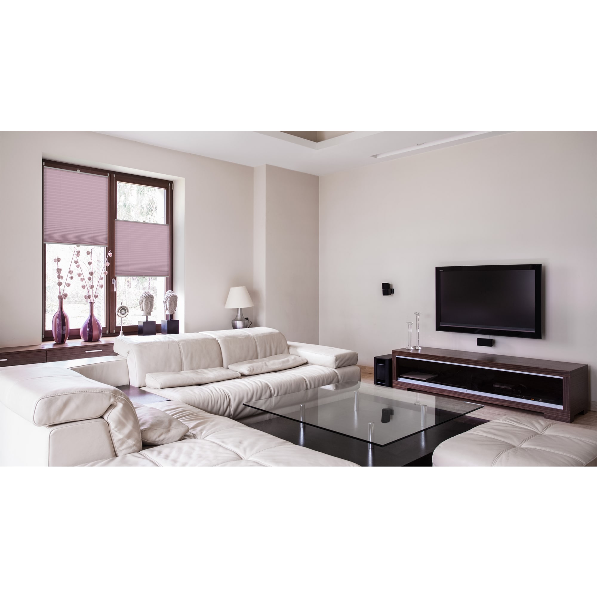 82057308 Штора плиссе «Плайн», 55х160 см, текстиль, цвет сиреневый Santreyd  - Вид №4