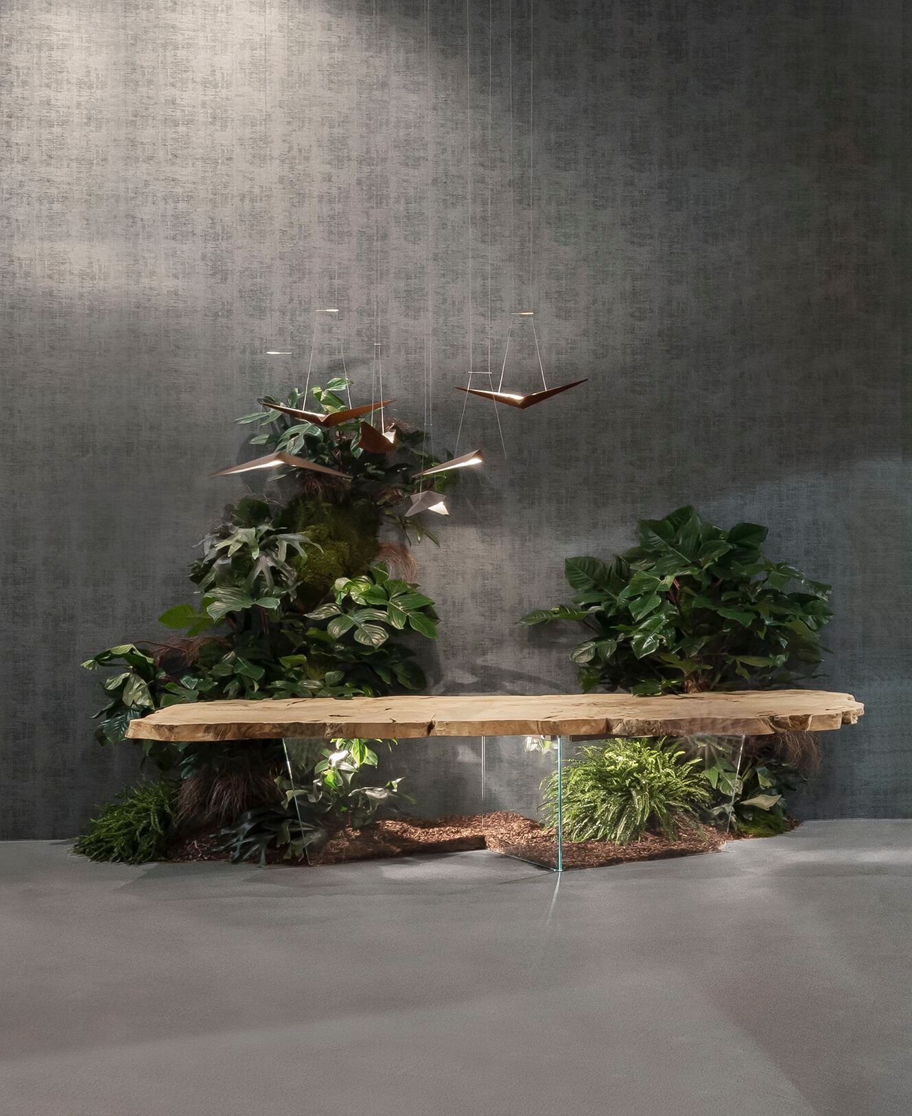 Обеденный стол из дерева и стекла Bizzotto Italia ARCH-00082149 - Вид №4