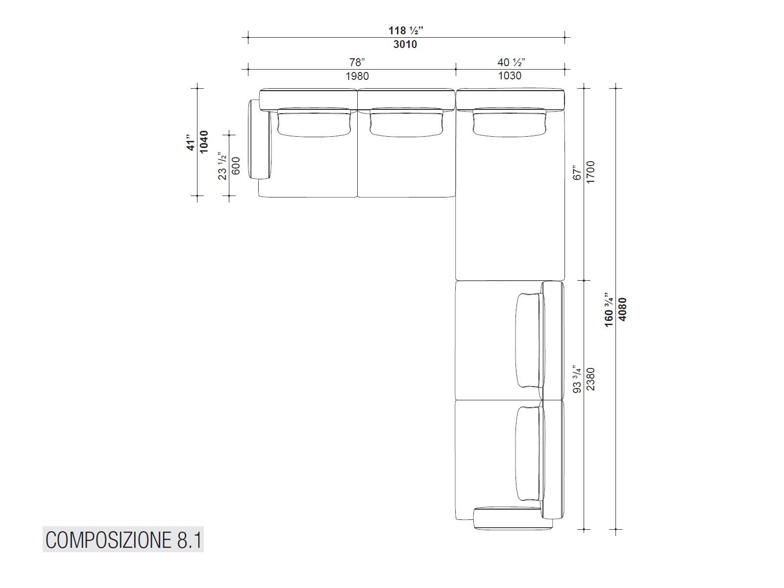 3-местный тканевый диван Lema MUSTIQUE ARCH-00045048 - Вид №16