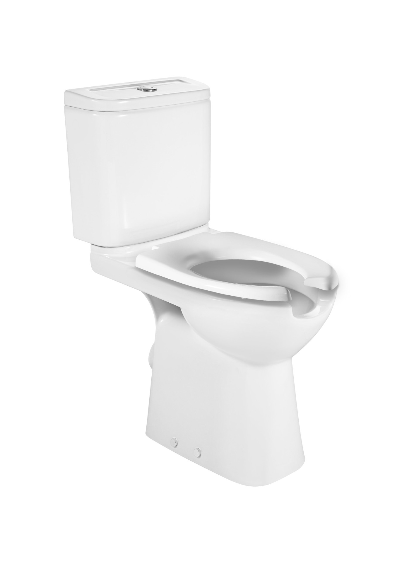 AZ42210000 Унитаз в сборе с горизонтальным выпуском для людей с ограниченной подвижностью (включает чашу, бачок с нижним кормлением и кольцо с передним отверстием) ROCA Access