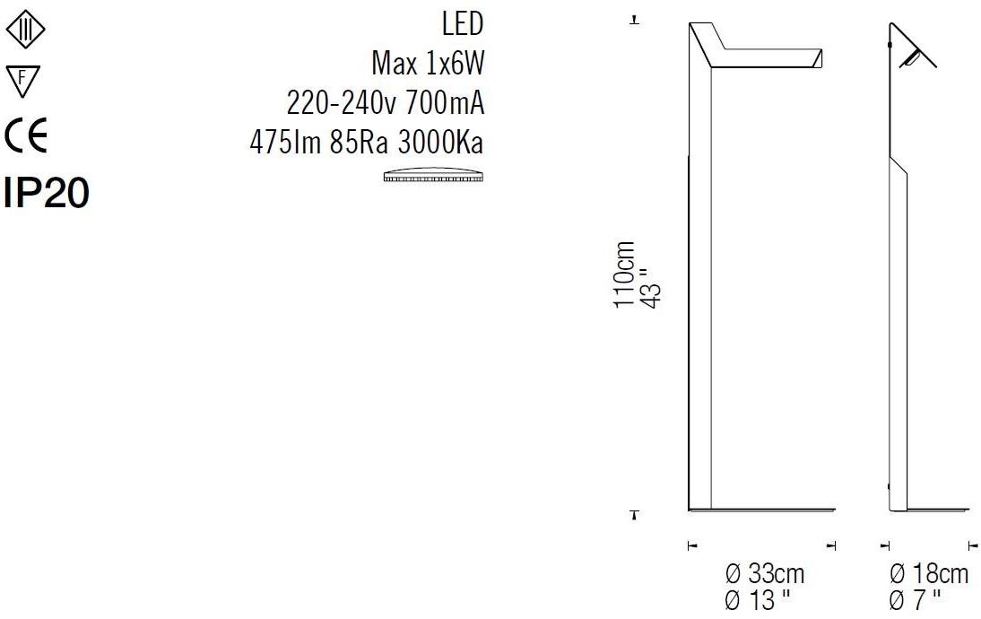 fambuena Светодиодный торшер Plié essence 6045 - Вид №2