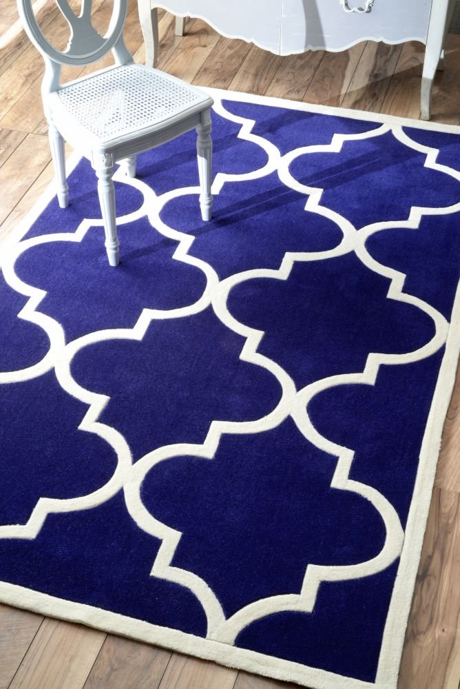 Ковер Trelli синий 120х180 DOLLY CAPRETS ДИЗАЙНЕРСКИЕ, ТРЕЛЬЯЖНЫЙ УЗОР 015142 Белый;синий  - Вид №2