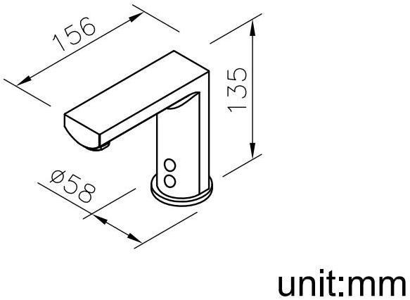 JUSTIME Смеситель для раковины с электронным управлением на одно отверстие Arch 6790-s0-80cp - Вид №1