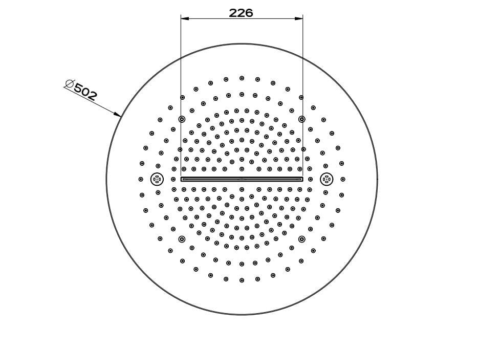 Круглая потолочная насадка для душа с водопадом Gessi ARCH-00043736 - Вид №3