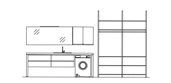 Модульный шкаф для белья Ideagroup пространство-время ARCH-00137767 - Вид №4