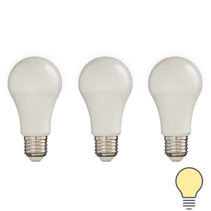 Набор умных ламп светодиодных Wi-Fi Osram Smart Plus E27 220-240 В 9.5 Вт груша матовая 1055 лм теплый белый свет 3 шт 89143934 STLM-2077599