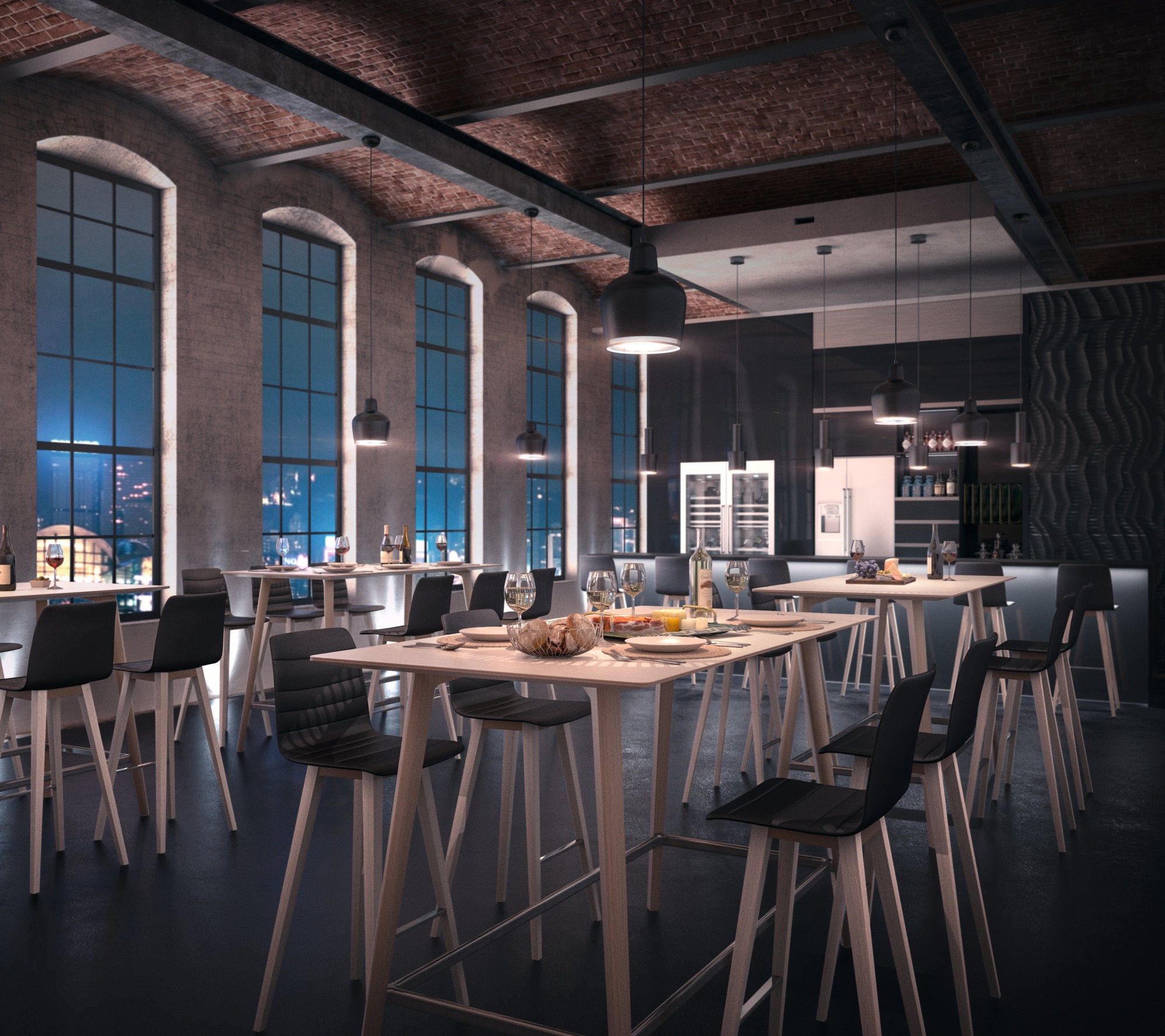 Высокий кожаный мягкий стул со спинкой Brunner FINA ARCH-00034430 - Вид №1