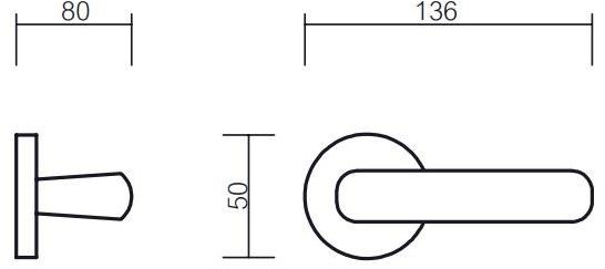 Pasini Ручка из латуни на розетке Diandra 2781  - Вид №4