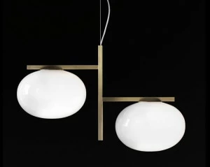 Oluce Подвесной светильник из опалового стекла Alba