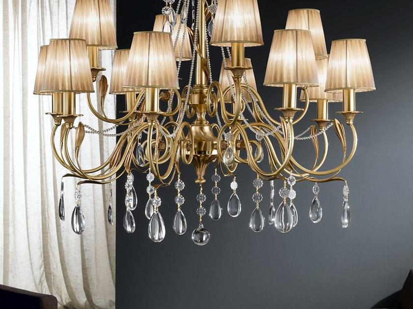 Possoni Illuminazione Антикварная люстра из французского золота с кристаллами шоулера Daisy 3039/8+4 - Вид №1