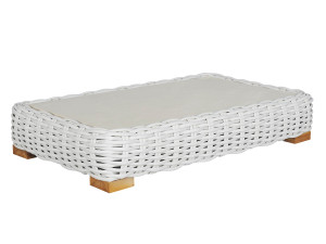 Мраморный прямоугольный низкий садовый столик