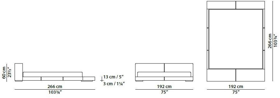BAXTER Кровать двуспальная с обивкой Budapest sun-id-1446447 - Вид №2