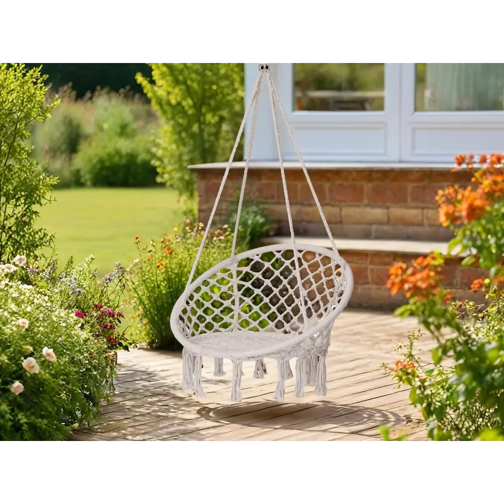 Подвесное кресло-гамак dia80 одноместное белый Santreyd STLM-2154519 - Вид №12