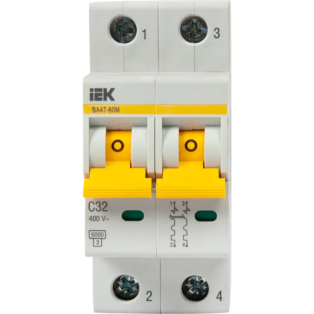 Автоматический выключатель IEK ВА47-60M 2P C32 А 6 кА 89162772 STLM-2212616  - Вид №3