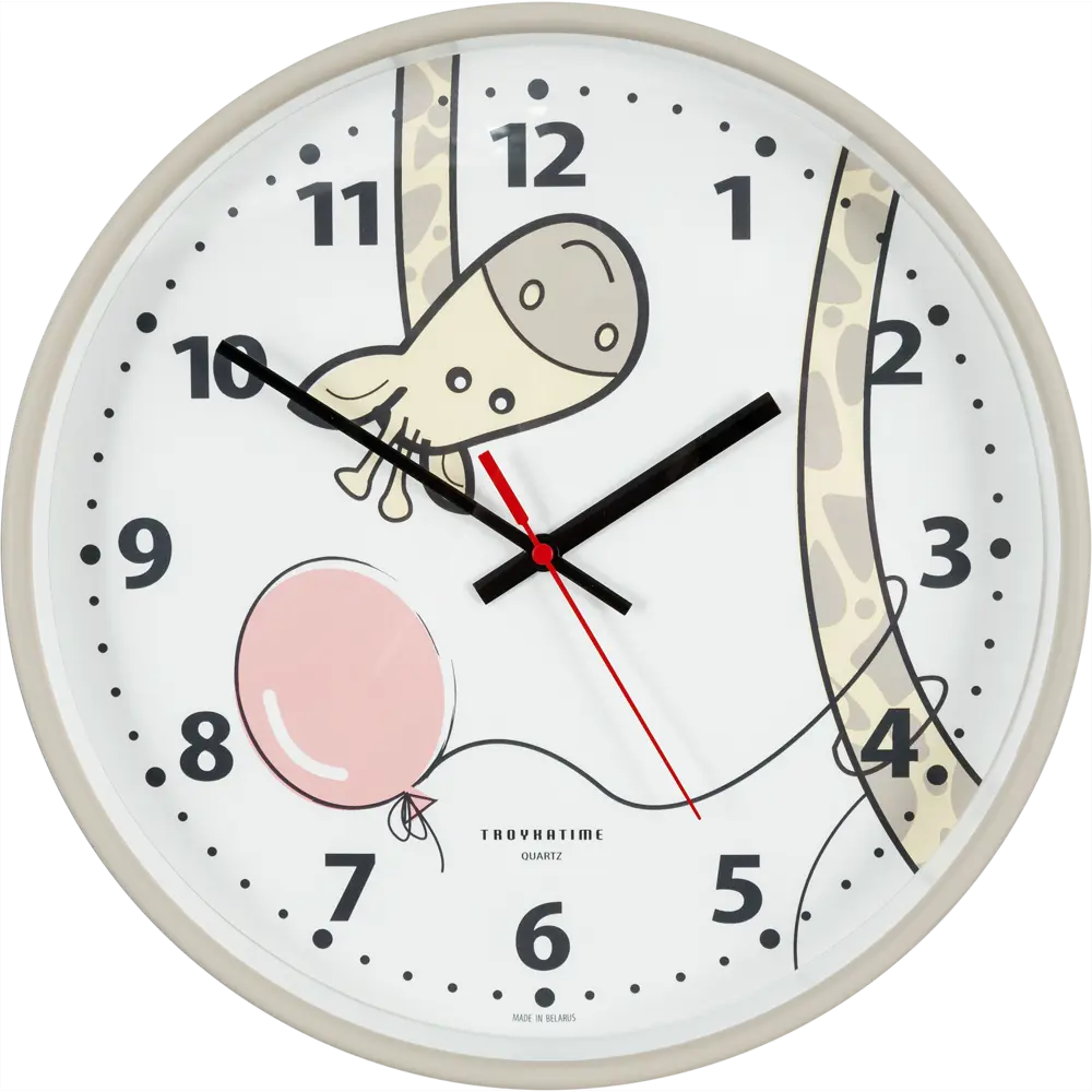 Часы настенные «Жираф» круглые 30 см цвет бежевый TROYKATIME STLM-2156854