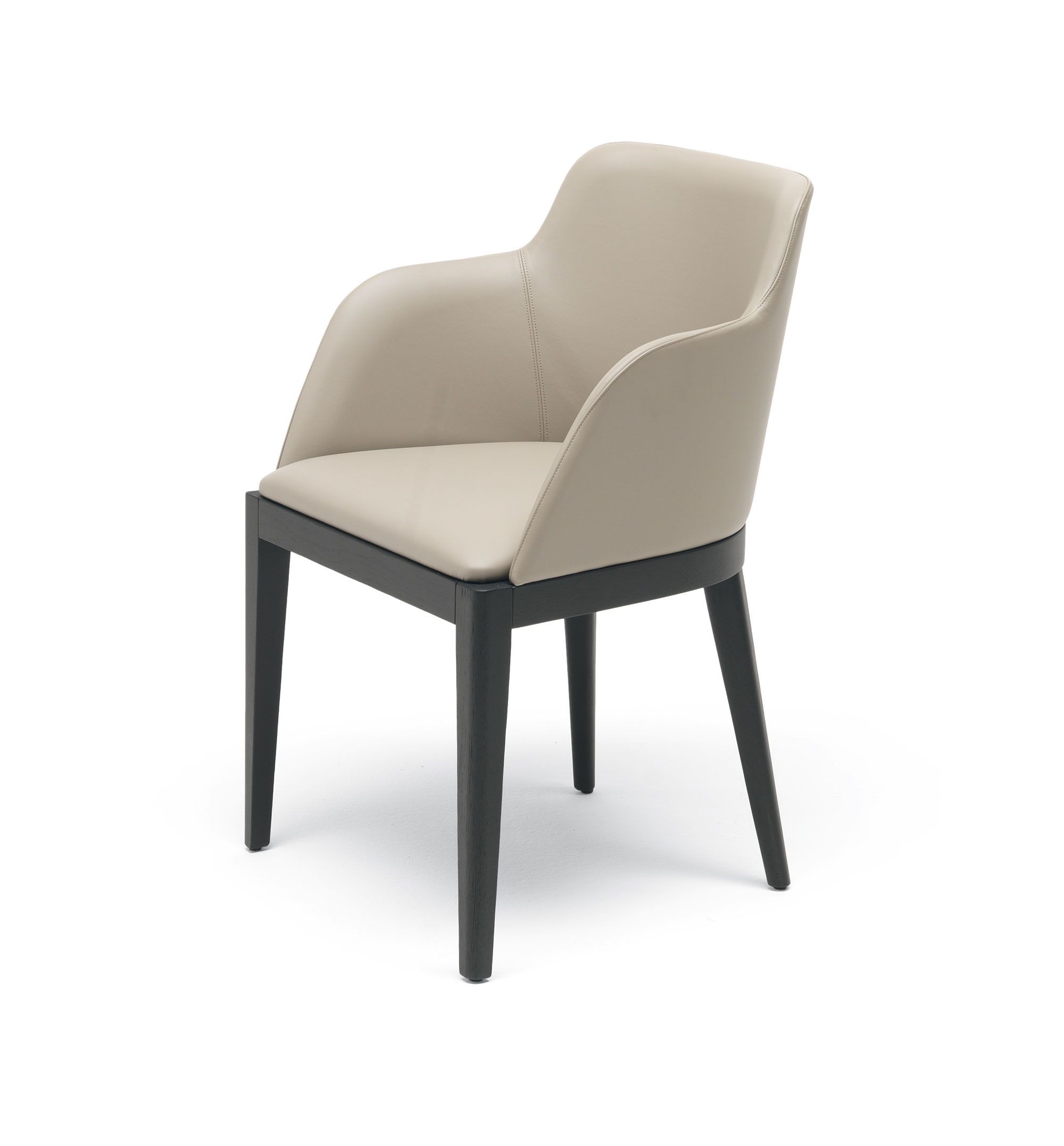 Кожаный мягкий стул с подлокотниками MisuraEmme CLEÒ ARCH-00139305 - Вид №1