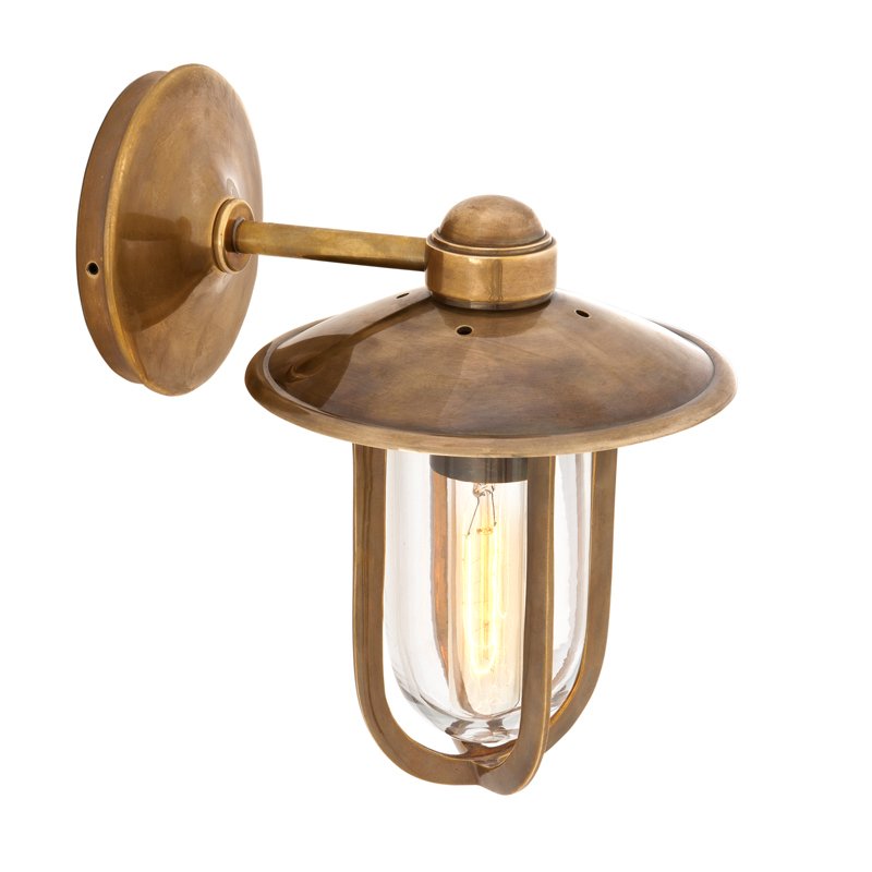 Бра Seg Harbour от Eichholtz латунь 108589 EICHHOLTZ ПОД СТАРИНУ, ФОНАРЬ 059721 Золото;прозрачный  - Вид №1