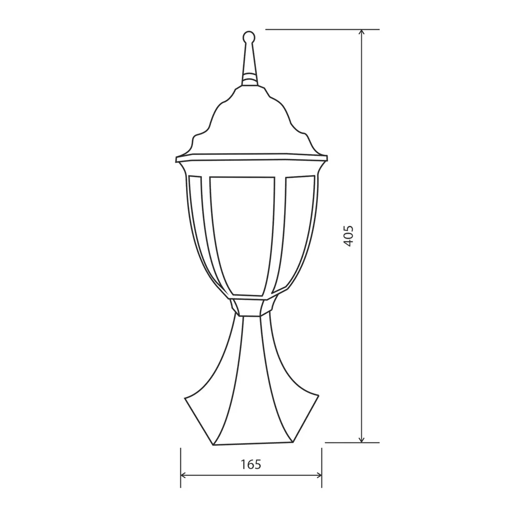 Светильник уличный Feba S IP54 1XE27X60W, 50 см цвет черный 83960131 STLM-2188096 Elektrostandard  - Вид №7