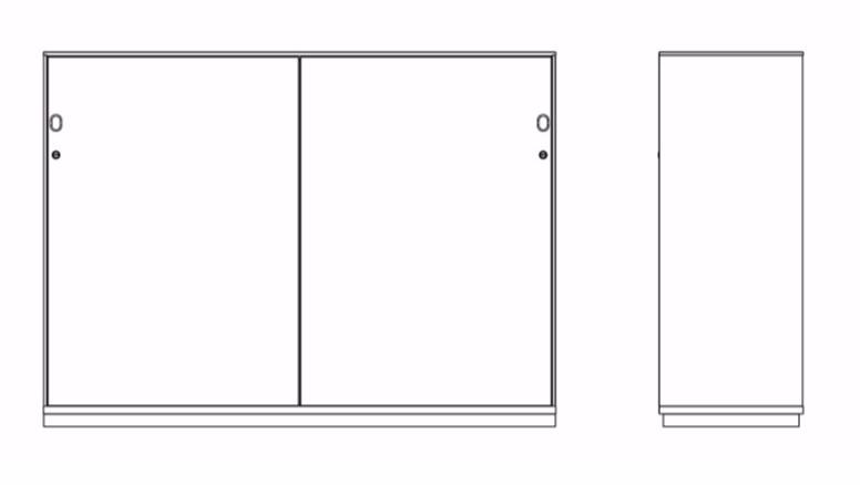 Dieffebi Офисный шкаф из металла с раздвижными дверцами Primo 6pscc204zs - Вид №1