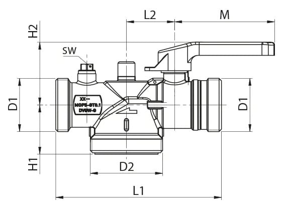 Прямой однотрубный газовый счетчик и запираемый клапан прямая версия для фитингов DIN 3436 TECO G6 ARCH-00080987 - Вид №3