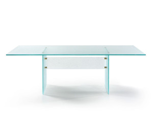 Прямоугольный стеклянный обеденный стол