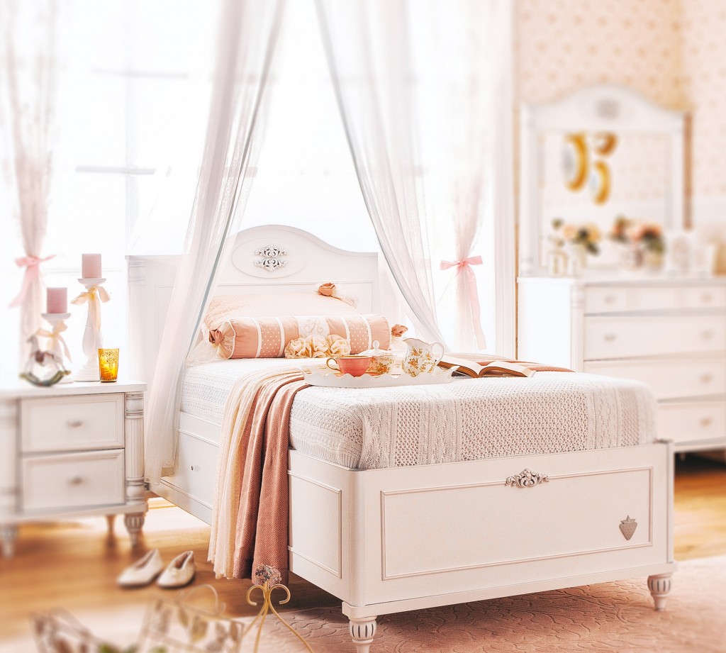 Кровать с подъемным механизмом белая 90х190 см Romantica CILEK ROMANTICA 00-3832345 Белый Santreyd - Вид №2