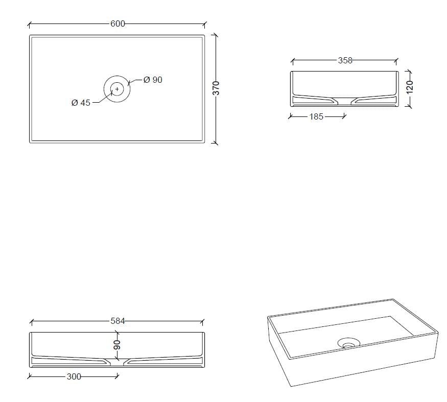 Керамическая прямоугольная столешница Alice Ceramica HIDE ARCH-00126729 - Вид №25