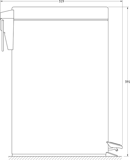 DEF 006 Ведро с педалью 12L DEFESTO Pro - Вид №1
