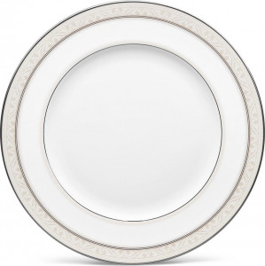 54822 Noritake Тарелка обеденная Noritake "Монтвейл, платиновый кант" 27см Фарфор костяной