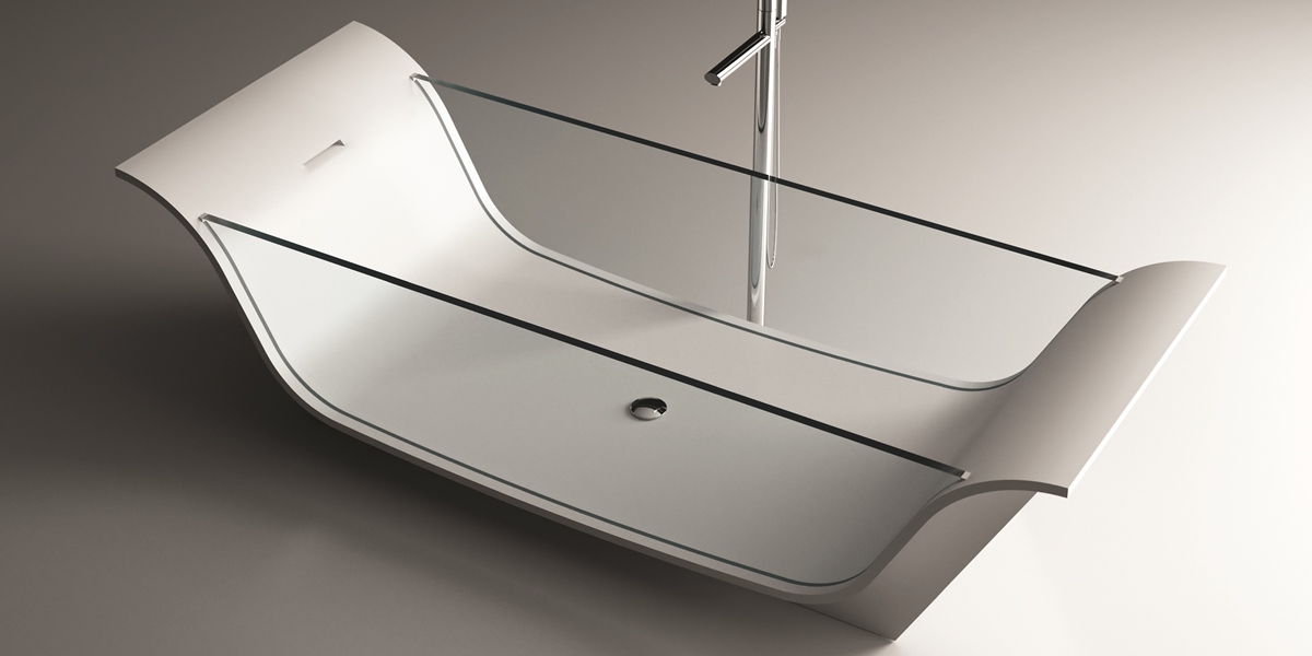 Moma Design Ванна стеклянная 1950x750x555 Chaise Longue Vitre CLV30011950 - Вид №1