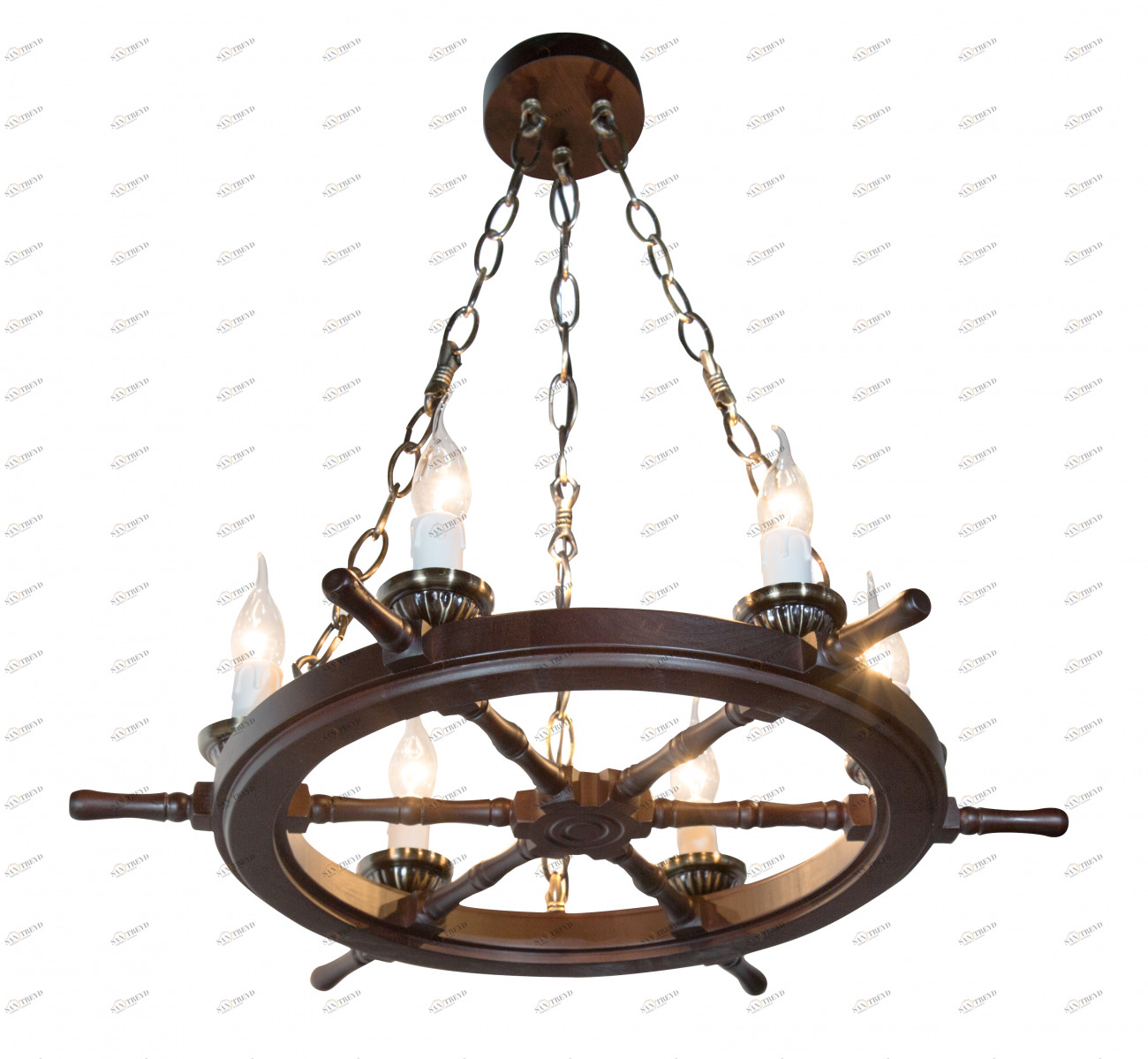 Люстра ШТУРВАЛ коричневая LL05 SUPERNW КОЛЕСО 010938 Коричневый 