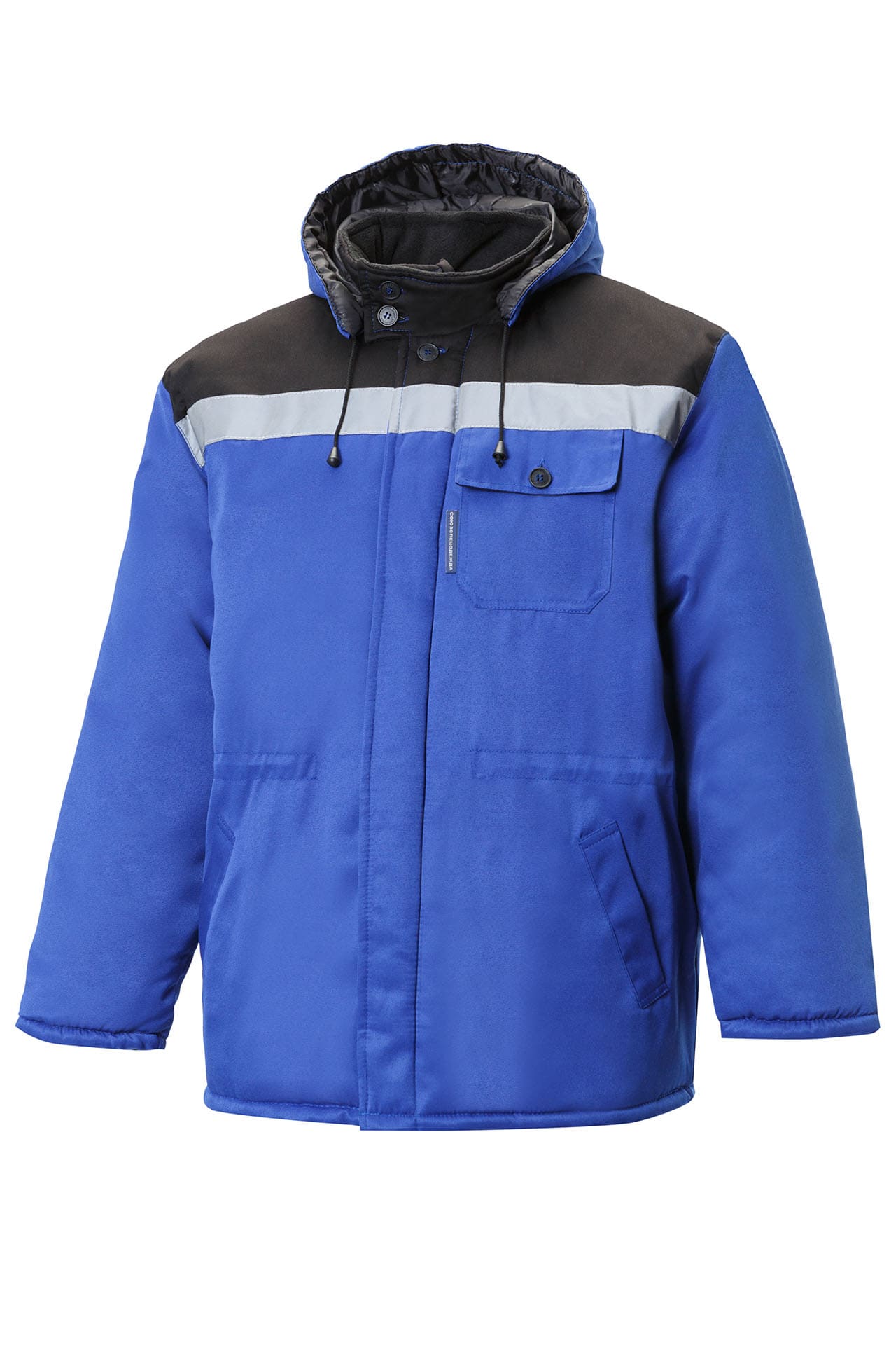 5034996 Костюм КОММУНАЛЬЩИК НЬЮ утепленный василек черный  Зимняя спецодежда  размер 44-46/158-164  - Вид №1