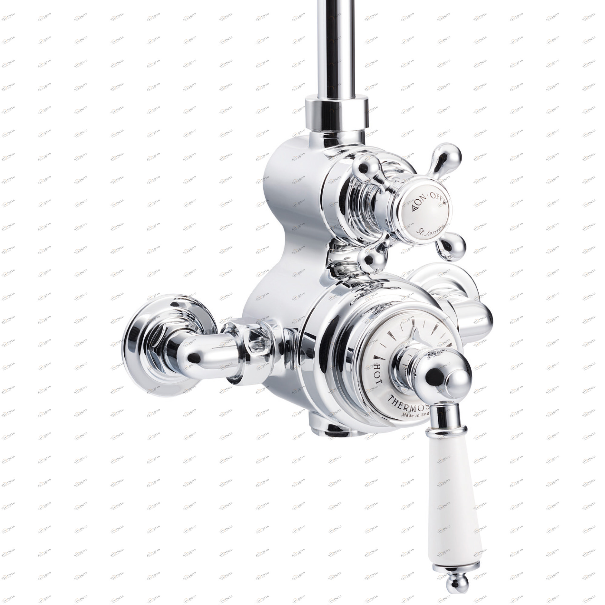 Traditional bathrooms Смеситель для душа термостат с фарфоровой ручкой ASCOT Tb740.614.ag 