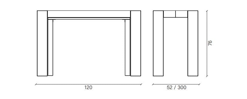 Прямоугольная выдвижная консоль из массива дерева Devina Nais Бруклин ARCH-00136218 - Вид №4