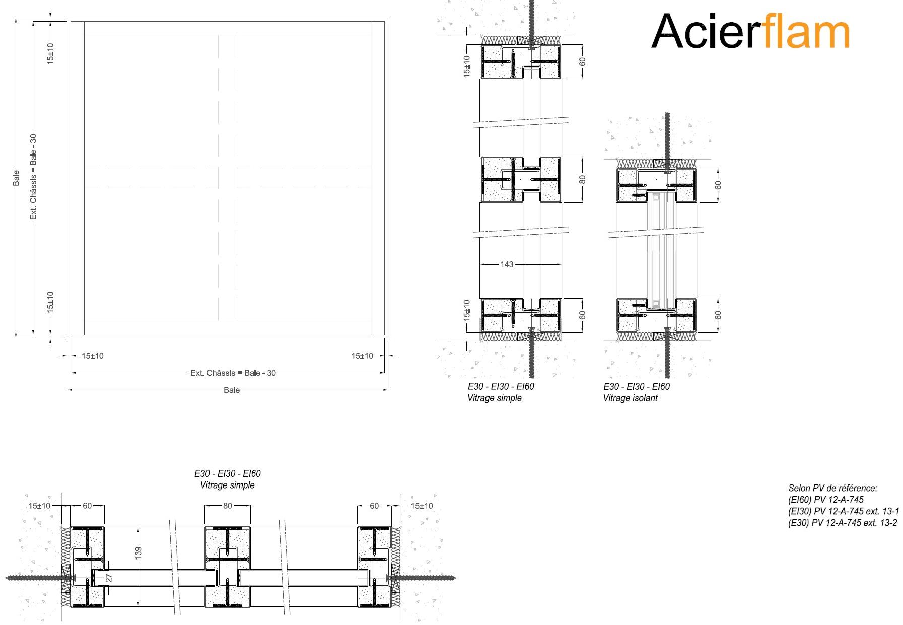 SVF Несгораемое перегородочное стекло со стальной рамой Acierflam sun-id-1513425 - Вид №5