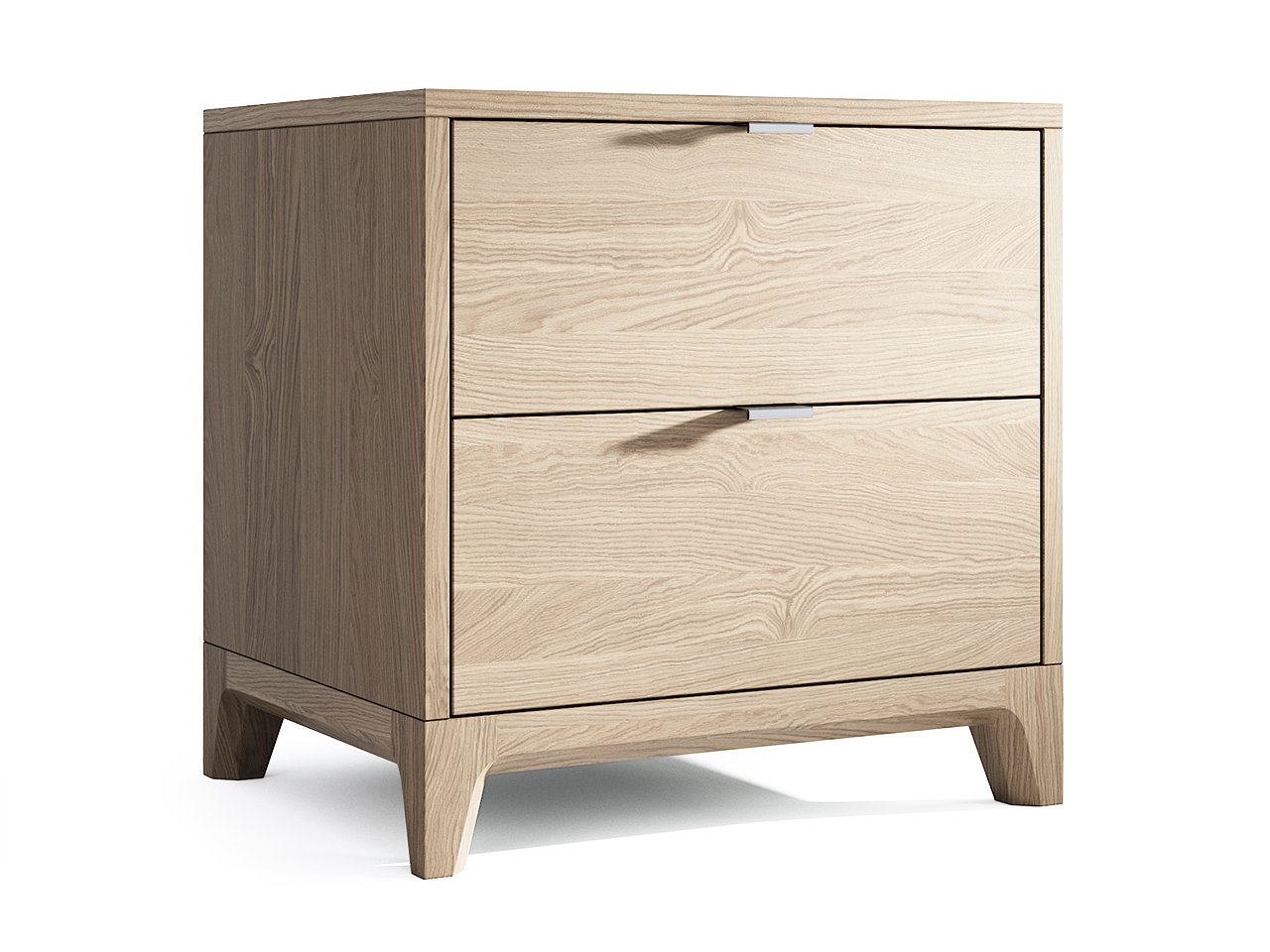 Прикроватная тумбочка дизайнерская с 2 ящиками бежевая Case THE IDEA  210309 Бежевый;дуб сонома  - Вид №1
