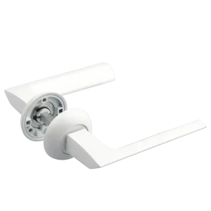 Дверные ручки ARMEX H-14105 для межкомнатных дверей в матовом белом цвете 85083012