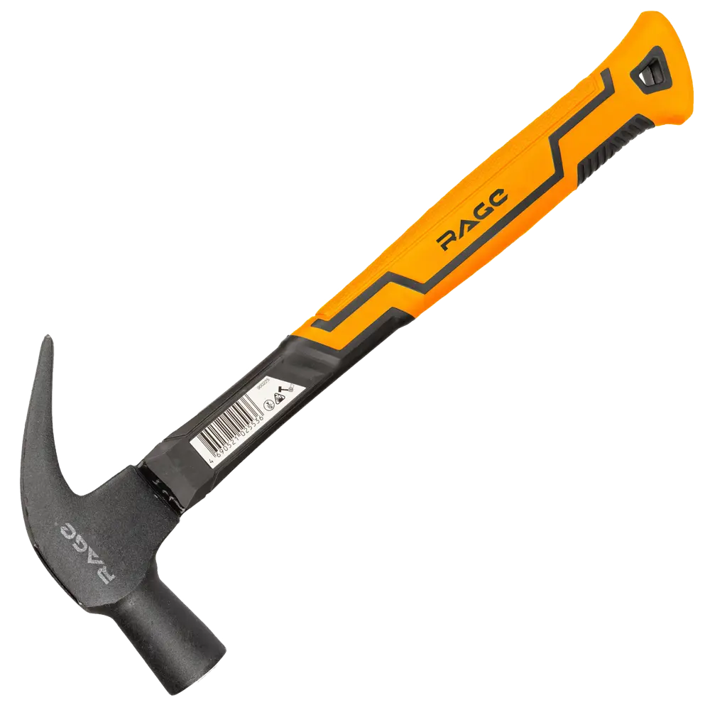 Молоток-гвоздодер RAGE с фиберглассовой ручкой 560 г 89409484 STLM-1564469