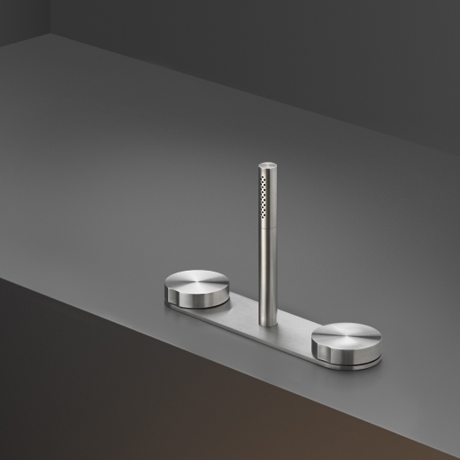 Обод монтаж комплект из 2-х прогрессивных смесителей с выдвижным цилиндрическим ручным душем диаметр 18 мм  GIO110 CEADESIGN  - Вид №1
