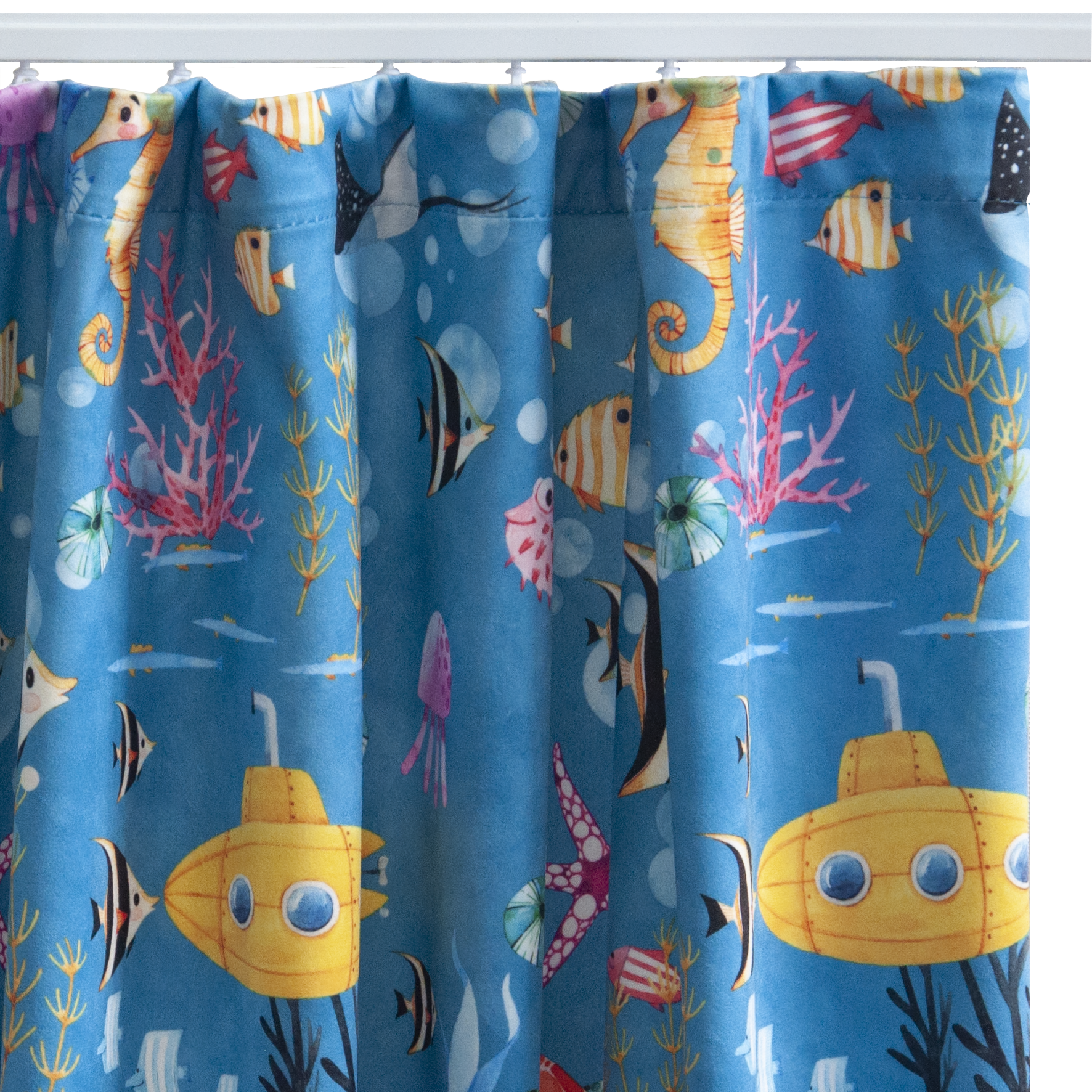 SEASONS Штора бархатная с рыбками для детской комнаты 140×260 см 84659849 STLM-0053506 - Вид №2