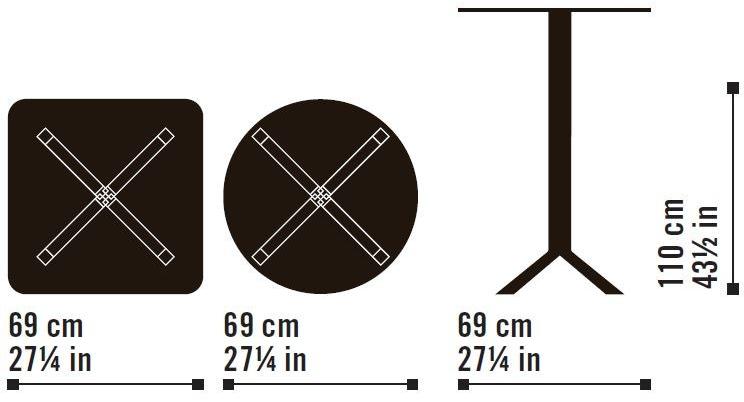 Very Wood Круглый высокий стол Pan sun-id-1515835 - Вид №1