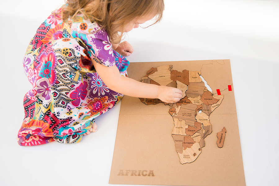 19-18 Карта-пазл wall decoration exclusive 150х90 см европейский дуб, африканское сапеле, американский оре Mimi  - Вид №3