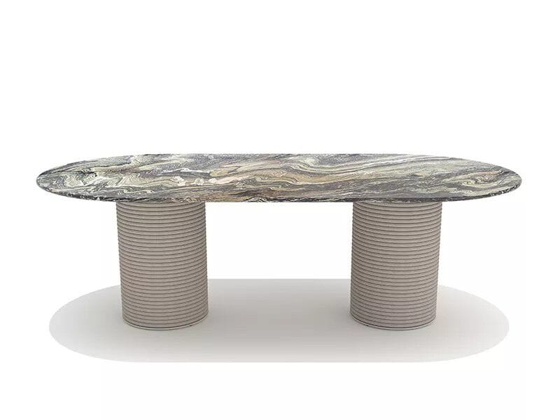 Овальный стол с мраморной столешницей Ethimo патио ARCH-00016228
