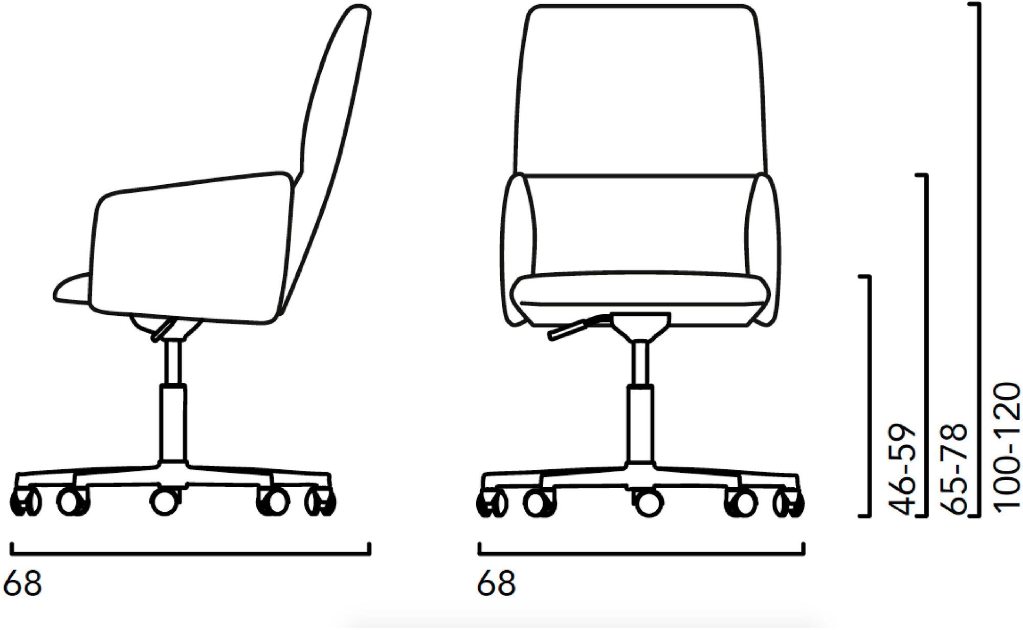 Crassevig Офисный стул с 5 спицами Aura sun-id-1491567 - Вид №2