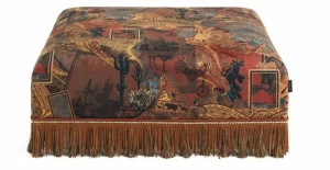 ETRO Home Interiors Пуф из квадратной ткани с обивкой Mauritania E.mau.222.a