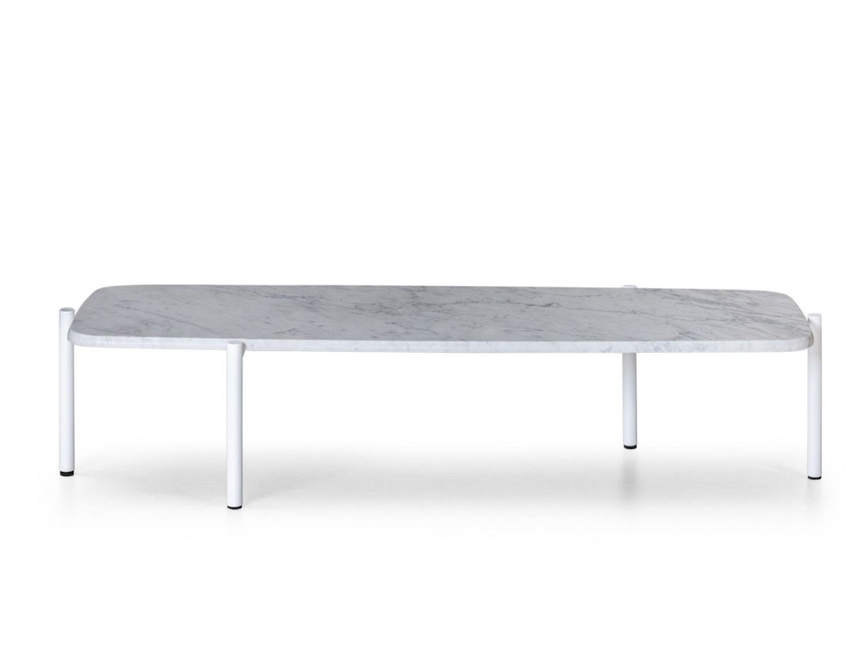 Низкий прямоугольный журнальный столик из каррарского мрамора True Design Blade Coffee ARCH-00067131