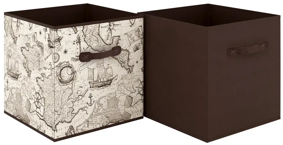 90792309 Набор коробок 2 шт Valiant Expedition 31x31x31 см 29.79 л нетканый материал цвет бежевый/коричневый STLM-1096568