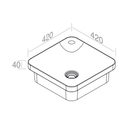 L659T0R1V5.100 Консольная раковина квадратная A. e T. Italia IN-OUT Белый глянцевый AeT ITALIA - Вид №1